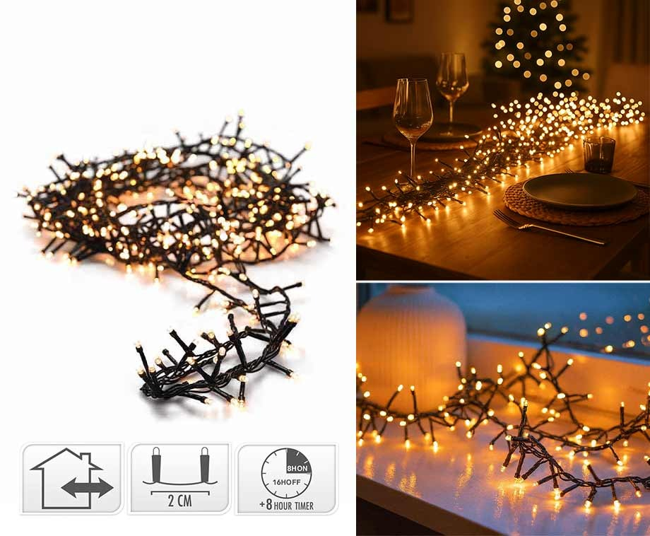 Microcluster Lichtslinger LED 20 meter (1000 LED) – Met 8 Uur Aan 16 Uur Ui … post thumbnail image